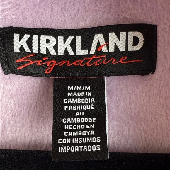 Kirkland Signature Robe Lilac Purple Fleece Lined Housecoat Pajamas Women's Sz M - Picture 13 of 14